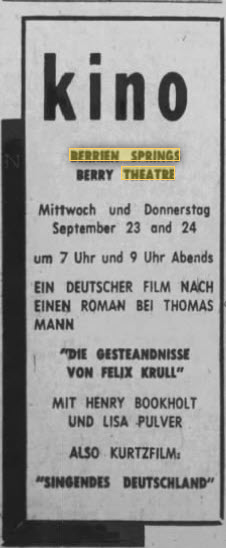 Berry Theatre - Sept 22 1959 (newer photo)